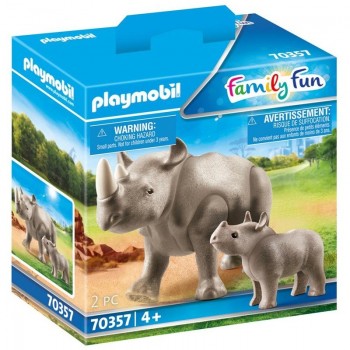 ver 2889 - Rinoceronte con Bebé