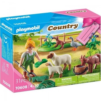 Playmobil 70608 Set Granjera con Animales