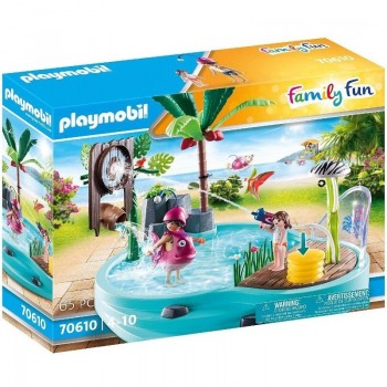 Playmobil 70610 Piscina Divertida con Rociador de Agua