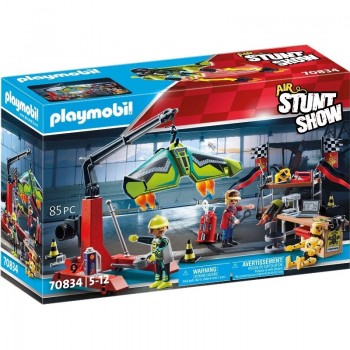 Playmobil 70834 Air Stuntshow Estación de Servicio