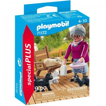 Playmobil 71172 Abuela con Gatos