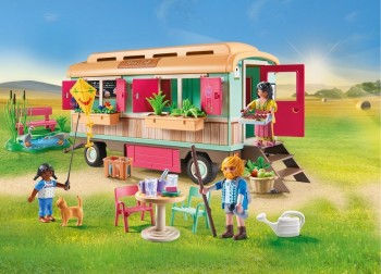 Ampliar imagen de 71441 - Café tren con huerto playmobil 71441 - Café tren con huerto