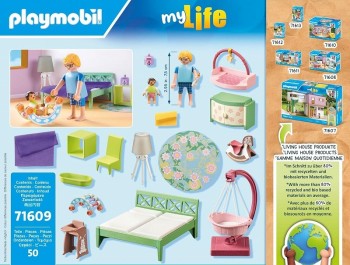 playmobil 71609 - Dormitorio con zona de juegos bebé