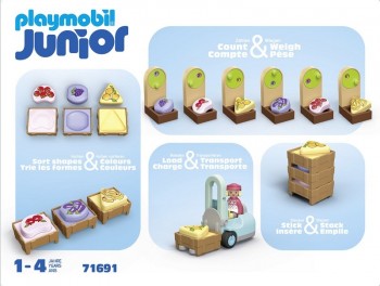 playmobil 71691 - JUNIOR Puesto ecológico y carretilla