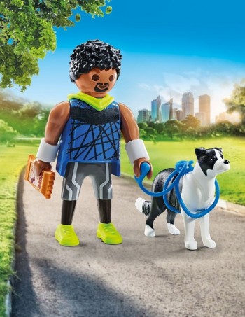 playmobil 71740 - Corredor con Border Collie