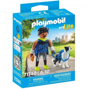 Playmobil 71740 Corredor con Border Collie