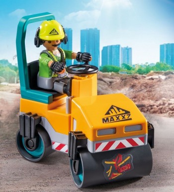playmobil 71751 - Construcción de carreteras (Rodillo compactador)
