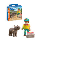 Ampliar imagen de 72025 - Duo Pack Cuidador con rinoceronte playmobil 72025 - Duo Pack Cuidador con rinoceronte