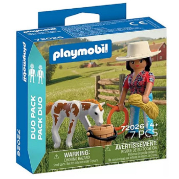Playmobil 72026 Duo Pack Jinete con caballo