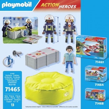 playmobil 71465 - Bomberos con colchoneta