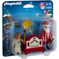 Playmobil 4889 Pequeño Angel y Papá Noel con Organo 
