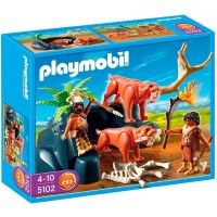 Playmobil 5102 Tigres dientes de sable con cazadores