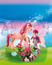 playmobil 5443 - Hada Cuidadora con Unicornio Rosas 