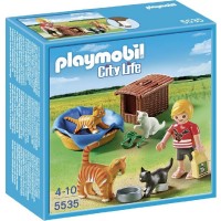 Playmobil 5535 Familia de Gatos con Cesta