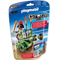 Playmobil 6162 Cañón Interactivo Verde con Capitán Pirata