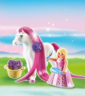 playmobil 6166 - Princesa Rosa con Caballo