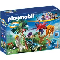 Playmobil 6687 Isla Perdida con Alien y Raptor
