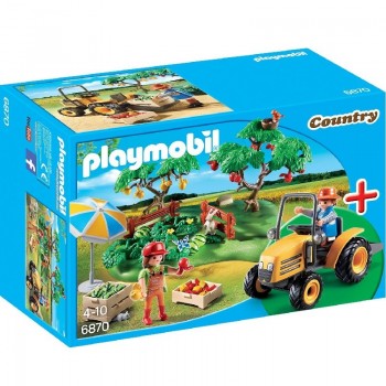 Playmobil 6870 Set de Granja. Agricultores con tractor