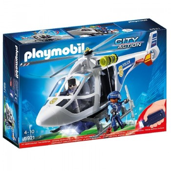 Playmobil 6921 Helicóptero de Policía con Luces Led