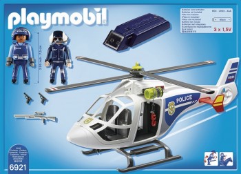 playmobil 6921 - Helicóptero de Policía con Luces Led