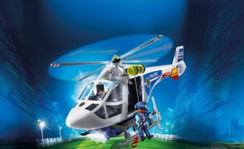 playmobil 6921 - Helicóptero de Policía con Luces Led