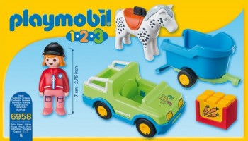 playmobil 6958 - 1.2.3 Coche con Remolque
