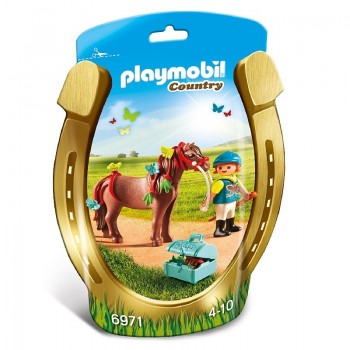 Playmobil 6971 Jinete con Poni Mariposa