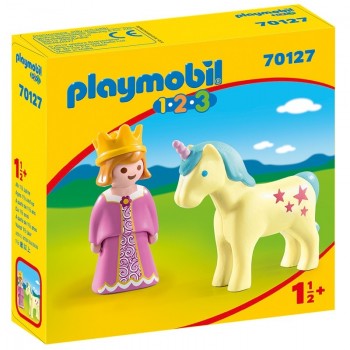 Playmobil 70127 1.2.3 Princesa con Unicornio