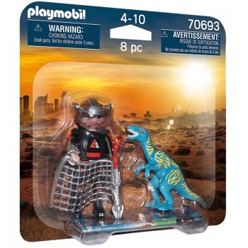 Playmobil 70693 Duo Pack Velociraptor y Saqueador